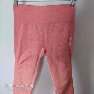 Gymshark Seamless Peach Coral Ombre Leggings L